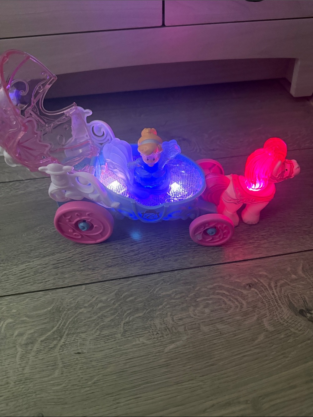 Little People Cinderella Princess Carriage Playset with Lights and Music Works - Picture 12 of 14